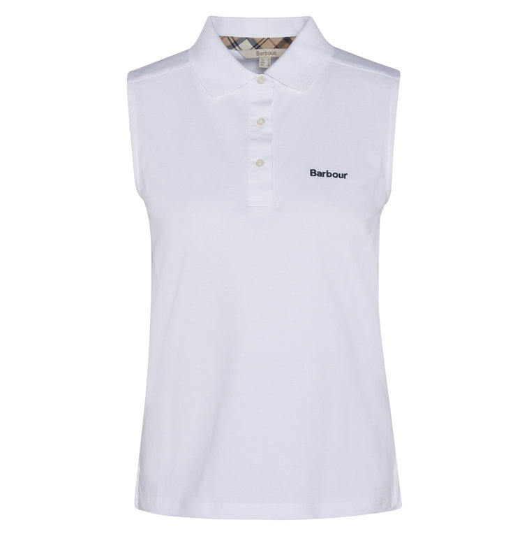 Barbour Bowford Sleeveless Polo - White