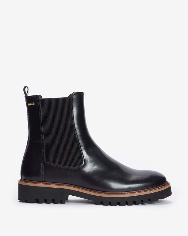 Barbour W Harmby Chelsea Boot - Black Polido