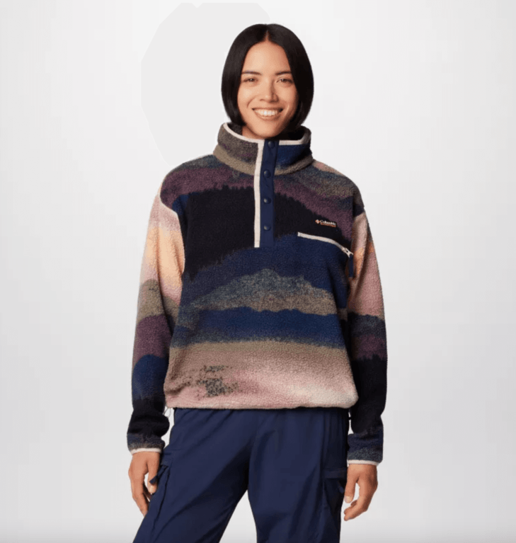 Columbia Helvetia™ II Cropped Sherpa Half Snap - Collegiate Navy Dolomites