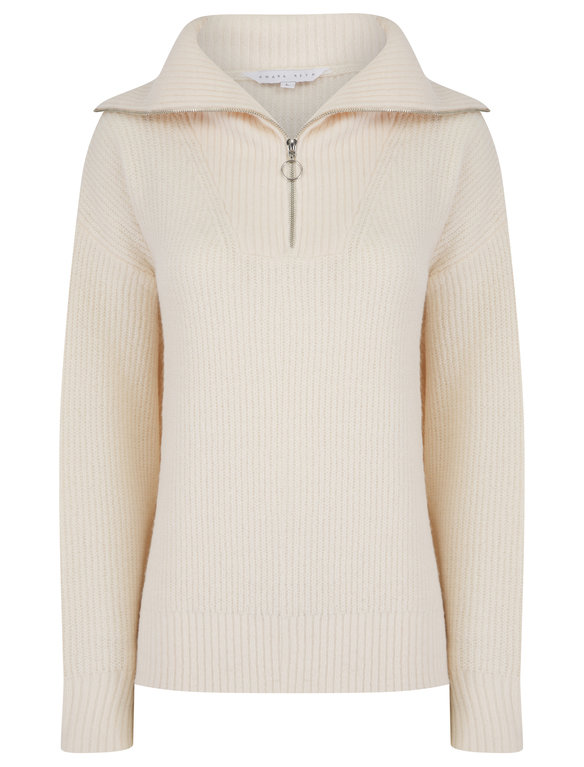 SRG Magnolia 1/4 Zip Sweater - Parchment