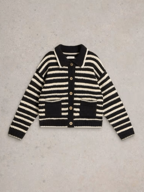 White Stuff Tyler Cardi  - Black Multi 