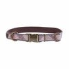 Barbour Reflective Tartan Dog Collar - Taupe/ Pink Thumbnail