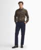 Barbour Suede Sateen Tailored Trousers - Navy  Thumbnail