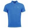 Barbour Tartan Pique Polo Shirt  - Delft Blue Thumbnail