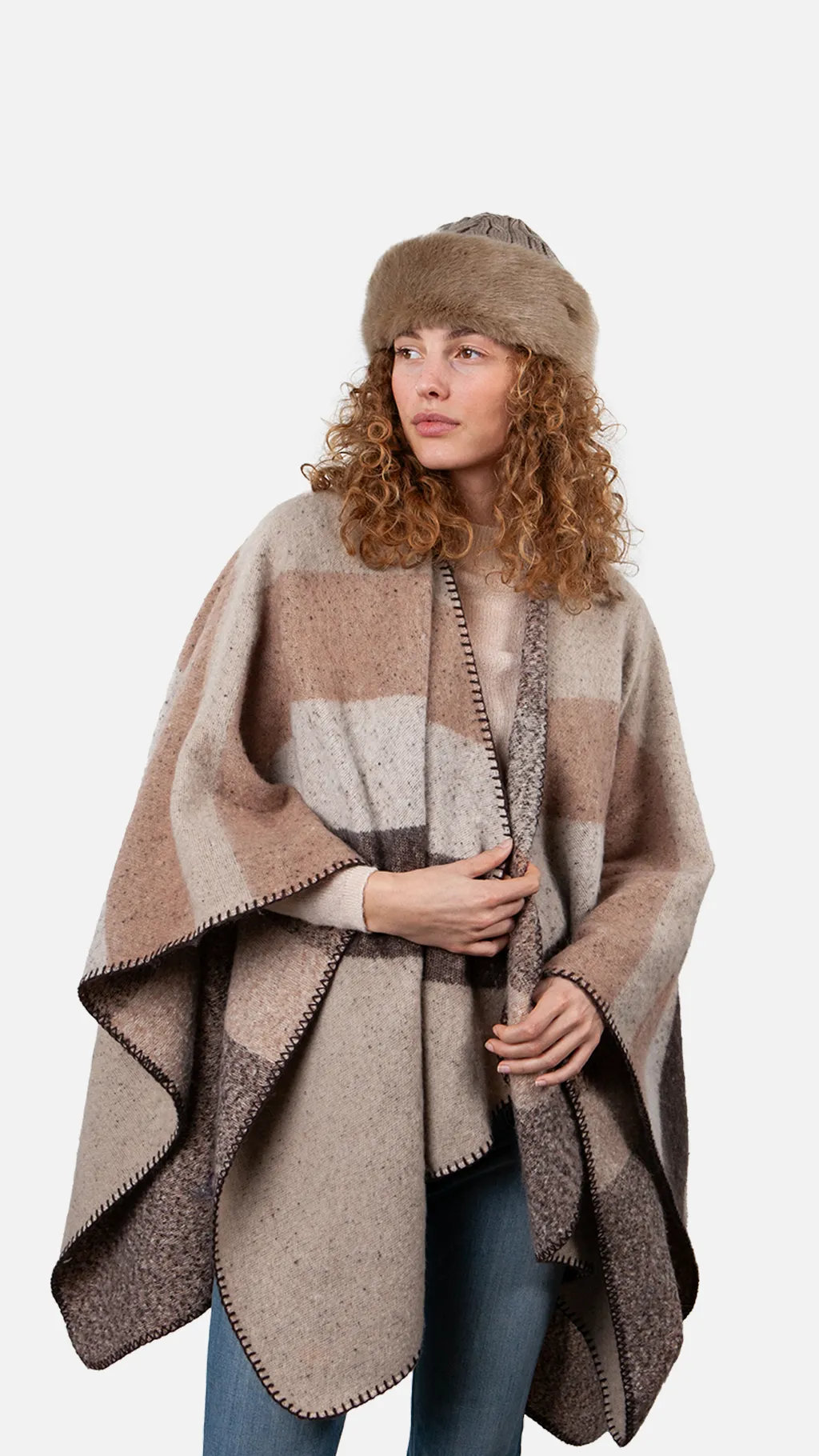 Barts Rosemury Poncho  - Light Brown Thumbnail