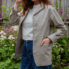 Finnieston Claremont Shawl Chore Coat - Stone Thumbnail