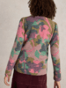 White Stuff Jodie Printed Floral Jumper  - Green Multi  Thumbnail