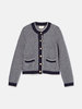 Joules Bridget Button Through Textured Cardigan  - Navy Cream Thumbnail