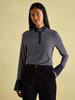 Joules Cordelia Navy Geo Long Sleeve Top  - Navy Geo  Thumbnail