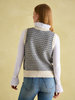 Joules Ingrid Patterned Knitted Vest - Cream Navy Thumbnail