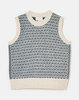 Joules Ingrid Patterned Knitted Vest - Cream Navy Thumbnail