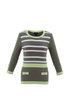 Marble Classic Stripe Knit Crew - Olive Thumbnail