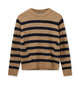 MOS MOSH Thora Stripe Knit - Tannin Thumbnail