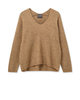 MOS MOSH Thora V-Neck Knit - Tannin Thumbnail