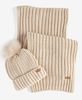 Barbour Saltburn Beanie & Scarf Gift Set - Pearl Thumbnail