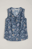 Seasalt Cobbs Well Sleeveless Top - Linework Floral Pool Thumbnail