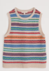 Seasalt Percella Cove Fair Isle Knitted Vest - Knit Abstraction Multi Thumbnail