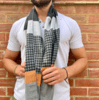 Swole Panda Bamboo Scarf - Stripe & Houndstooth Thumbnail