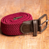 Swole Panda Recycled Woven Belt - Burgundy Thumbnail