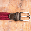 Swole Panda Recycled Woven Belt - Burgundy Thumbnail