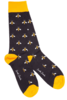 Swole Panda Women's Bamboo Socks  - Navy Bees Thumbnail