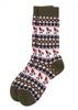 Barbour Robin Fairisle Socks - Olive Thumbnail