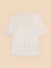 White Stuff Elodie Linen Top - Natural White Thumbnail