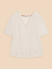 White Stuff Elodie Linen Top - Natural White Thumbnail