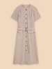 White Stuff Hazel Linen Blend Dress - Light Natural  Thumbnail