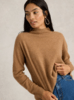 White Stuff Holly Cashmere Jumper  - Mid Brown  Thumbnail