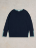 White Stuff Olive Crew Neck Jumper  - French Navy Thumbnail