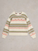 White Stuff Piper Pointelle Jumper  - White Multi Thumbnail