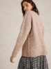 White Stuff Textured V Neck Jumper  - Natural Multi  Thumbnail