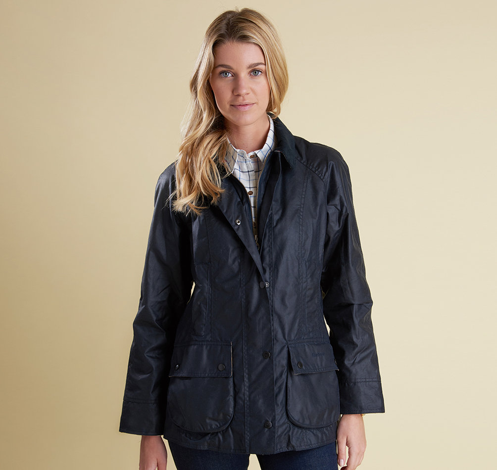 barbour beadnell wax jacket navy